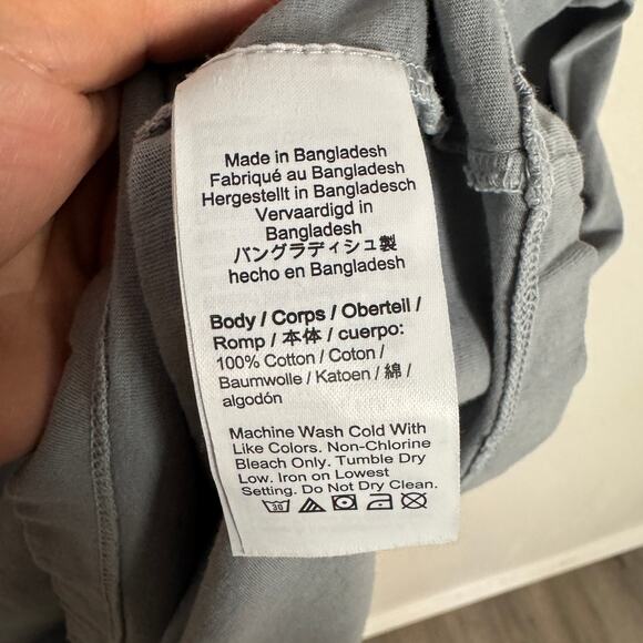 J.Crew Broken-in T-Shirt Mens 2XL Gray Garment Dyed Cotton Crewneck Short Sleeve - Picture 7 of 8